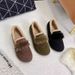 Women's Slip-on Beanie Shoes, New Winter 2025 Style, Fur-lined Shoes, Korean-style, Low-cut Flat Single Shoes_vogvips.com