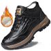 Wool Snow Cotton Shoes, Thickened Winter Shoes, Men's Shoes, Leather Shoes, New Winter Style_vogvips.com