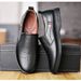 Men's Casual Loafers - Soft Sole & Upper Round Toe Slip-On Shoes For Business & Daily Wear, Light Luxury Style Slip On Shoes Single Shoes_vogvips.com