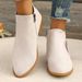 Independent Station Wish Foreign Trade Shoes New Thick Large Size 's Suede Martin Low Heel Side Zipper Short Boots_vogvips.com