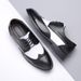 Men’s Shoes casual leather shoes round toe men's dress single shoes_vogvips.com