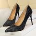 9219-10 Style Women's With High Heels, Shallow Mouth, Pointed Toe, Sexy And Slimming Nightclub Color Gradient Sequin_vogvips.com