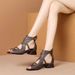 Roman 2025 Summer New Low High-End Chunky Heel Hollow Fish Mouth High-Top Sandals For Women_vogvips.com