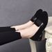 Soft Leather 2026 New Spring Frosted Fashion Women's Shoes Flat Loafers Low-heel Soft-soled Moccasins_vogvips.com