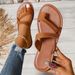 Women's Foreign Trade Slippers In Style, 2023 Summer New Model, Flat Shoes With Buckle, Casual Large Size Beach_vogvips.com