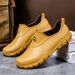 Customized Men's Boots, Stylish Short Water Sporty Waterproof Rubber Shoes, Thickened For Outdoor Wear, Non-slip Work_vogvips.com