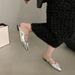 Flat-bottomed French-tyle Cloed-toe Mule, Fairy Hoe For Outdoor Wear, 2025 New Ummer Niche Ilver Mary Jane_vogvips.com
