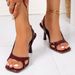 2025 Winter New French Style Thin Square Toe Elastic Strap High Heel Sandals Direct From Manufacturer For Foreign Trade_vogvips.com