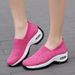 Women's Shoes Breathable Step-on Mom Shoes Middle-aged Mesh Casual Sneakers Lazy Slip-on Shoes_vogvips.com