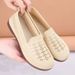 Old Beijing Breathable Cloth Shoes for Women Hollowed out Knitted Elastic Thick Soled Non Slip Casual Slip on Shoes Cool for Mothers_vogvips.com