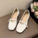 Mary Jane Fairy With Skirt Small Leather Single Shoes Female Spring And Autumn Evening Gentle Evening Breeze Flat-bottomed Granny Ladle Shoes_vogvips.com