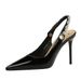 1859-K109 European American Style High-heeled Shoes, Pointed Toe, Shallow Cut, Women's Pearl And Rhinestone Backless_vogvips.com