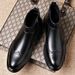 European Warm Series Brogue Carved Autumn Winter High Top Fleece Business Formal Shoes British Style Leather Men's Boots_vogvips.com