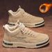 Labor Urance Work Men's Shoes Leece Warm Construction Site Work Cotton Shoes Men's Non-slip Wear-resistant Tooling Board Shoes Middle Help_vogvips.com