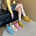 Korean Style Candy Color! Little Potato Snow For Women 2025 Winter New Flat Furry Lined Short Boots_vogvips.com