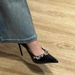 2338-1 French Style Stunning Pointed Toe Rhinestone Heels Patent Leather Sexy Women's Shoes Backless Back Strap Ultra_vogvips.com