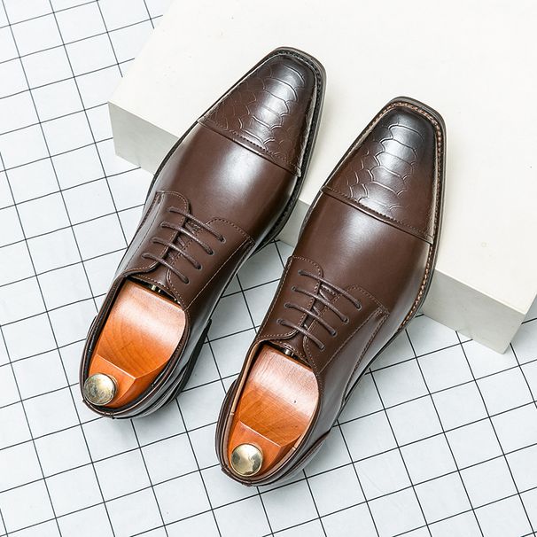 Large Size Fashion Photography Leather Business Casual Office Formal British Style Men's Wedding Shoes_vogvips.com