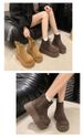 Thick-soled, Fleece And Thickened Ankle Boots 2025 Winter New Style Thick-soled Burken_vogvips.com