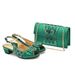 Women's Fashion High Heels Sandals Party Wedding Event Matching Rhinestone Embellished Flower Buckle Dress Shoes Bag Set_vogvips.com