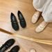 Net Mesh Bow Ballet Shoes, Mary Jane Style, 2026 New French Square-toe Single Shoes_vogvips.com
