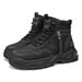 European Warm Series Martin British Style Short Mid-Cut Men's Work Boots Autumn Winter High-Top Trendy Shoes_vogvips.com