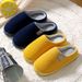 Autumn Indoor Home Couple Warm Shoes Maternity Non-Slip Fleece-Lined Men's Cotton Slippers Women's_vogvips.com