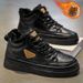 Winter Fleece-Lined Martin Boots For Men, Work Shoes, Trendy Versatile Thickened Warm Cotton Shoes, Casual Short Boots_vogvips.com