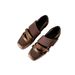Sheepkin Edition~ Genuine Retro Sport Style Caual Mary Jane Women' Flat Ilver Thick Sole Small Leather Ballet_vogvips.com