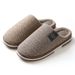 Lidani Cotton Slippers Men's Home Use Autumn And Winter Anti Slip 2025 New Indoor Warm Woolen Dragging For Women_vogvips.com
