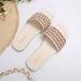 Large Size Slippers Woman First Color Diamond Pearl Shoes Cross Border Slippers Woman_vogvips.com