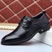Euro Step 【】Business Formal Genuine Leather Casual Breathable Men's Brogue British Korean Style Groom Wedding Shoes_vogvips.com