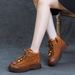 Women's 2025 Autumn Winter New Thick Sole First Layer Soft Cowhide Single Full Genuine Leather Ankle Boots_vogvips.com