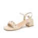 In Stock High Heels Summer Open Outdoor 2026 New Style Matching Dress One Strap Sandals Women Thick Heel Square Toe_vogvips.com