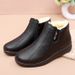 1178225343@qq.com Mom Cotton Winter Warm Non-slip Soft Sole Short Boots Grandma Middle-aged Women's Fleece-lined Elderly Leather Shoes_vogvips.com