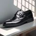 New Autumn Business Formal Leather Men's Youth Versatile, Trendy And Fashionable Shoes, Blok Set Shoes_vogvips.com