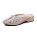 2025 Large Summer Short Slope Heel Thick Sole Sandals Embroidered Flower Women's Slippers Pointed Fashion Nail Beads_vogvips.com