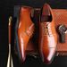 Spring New Pointed Toe Lace-up Business Formal Leather For Men British Brogue Wedding Shoes_vogvips.com
