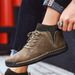 European Warm Series 7009 Martin Trendy Combat Boots Suede Men's Casual Breathable Sock Mouth Motorcycle Workwear Leather Shoes_vogvips.com
