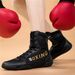Men's High Top Professional Wrestling Shoes Breathable Lightweight Male Fighting Training Boots Fitness Sports Sneakers_vogvips.com