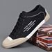 Men's Low‑Top Lace‑Up Canvas Sneakers, Breathable Youth‑Style Classic Versatile Trendy Comfort Casual Walking Shoes For Daily Wear_vogvips.com