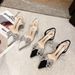 2023 Rhinestone Sandals Wom, Fashionable And Sexy Pointed Toe Sandals, Closed-Toe High Heel Mules With Bowknot For_vogvips.com