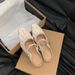 Flat-bottomed French-tyle Cloed-toe Mule, Fairy Hoe For Outdoor Wear, 2025 New Ummer Niche Ilver Mary Jane_vogvips.com