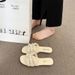 French Style Fashion Women's Thick-Soled Skirts 2025 New Versatile High-End Slippers For Women Summer Outdoor Sandals_vogvips.com