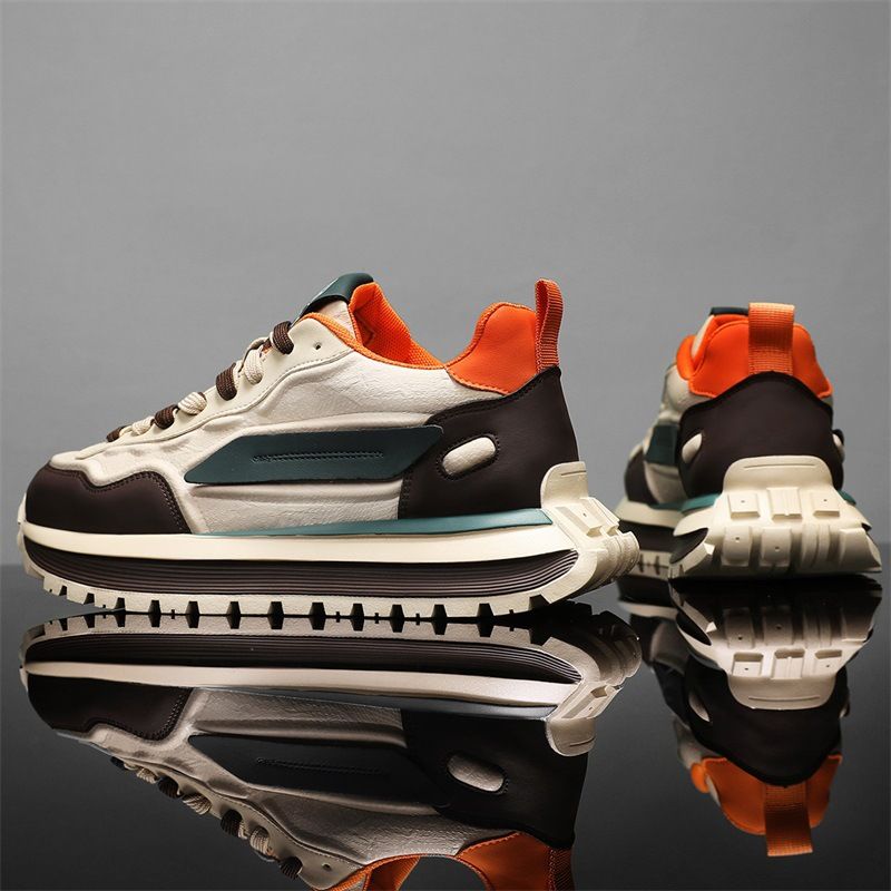 New Breathable Casual Sports Shoes Non-slip Soft Sole Small White Shoes Men's Trend Daddy Shoes_vogvips.com