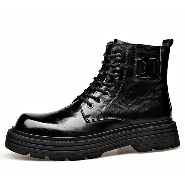 European Warm Series New Martin Top Layer Cowhide Wool Integrated Men's Genuine Leather Winter Fleece Mid-top British Style Motorcycle Boots_vogvips.com