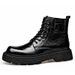 European Warm Series New Martin Top Layer Cowhide Wool Integrated Men's Genuine Leather Winter Fleece Mid-top British Style Motorcycle Boots_vogvips.com