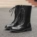 Thick-soled Heightening Retro Tooling Boots Long Tube Couple American Military Fan Paratrooper Boots Breathable Boots_vogvips.com