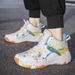 New style mandarin duck basketball shoes men's mid cut casual sneakers junior high school students professional practical trend sports shoes_vogvips.com