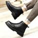 European Warm Series New Men's Top Layer Cowhide Martin Genuine Leather Fleece Lined Warm Casual Cotton Shoes Outdoor Travel Fashion Work_vogvips.com