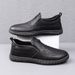 Slip-On Leather For Men Lightweight Non-Slip Business Casual Middle-Aged Men's Soft Sole Wear-Resistant Dad Breathable_vogvips.com